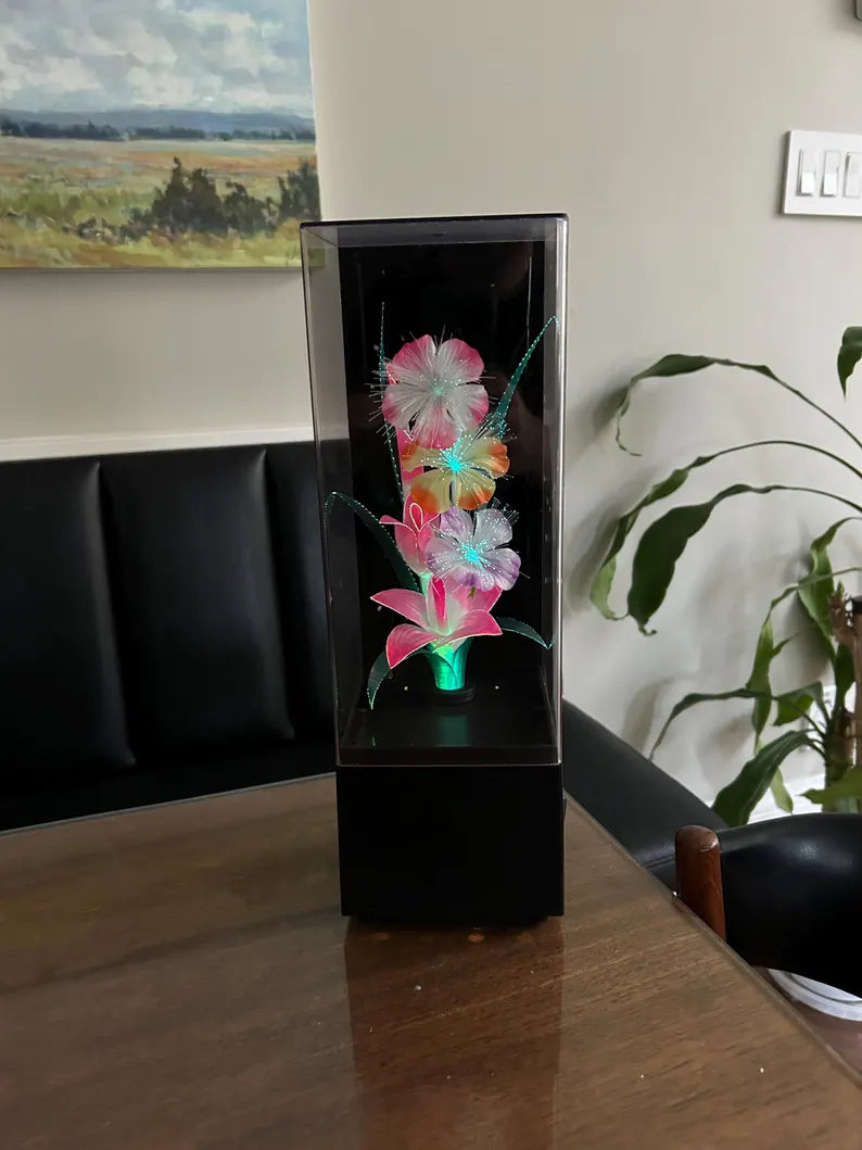 Vintage Fiber Optic Lamp floral lamp