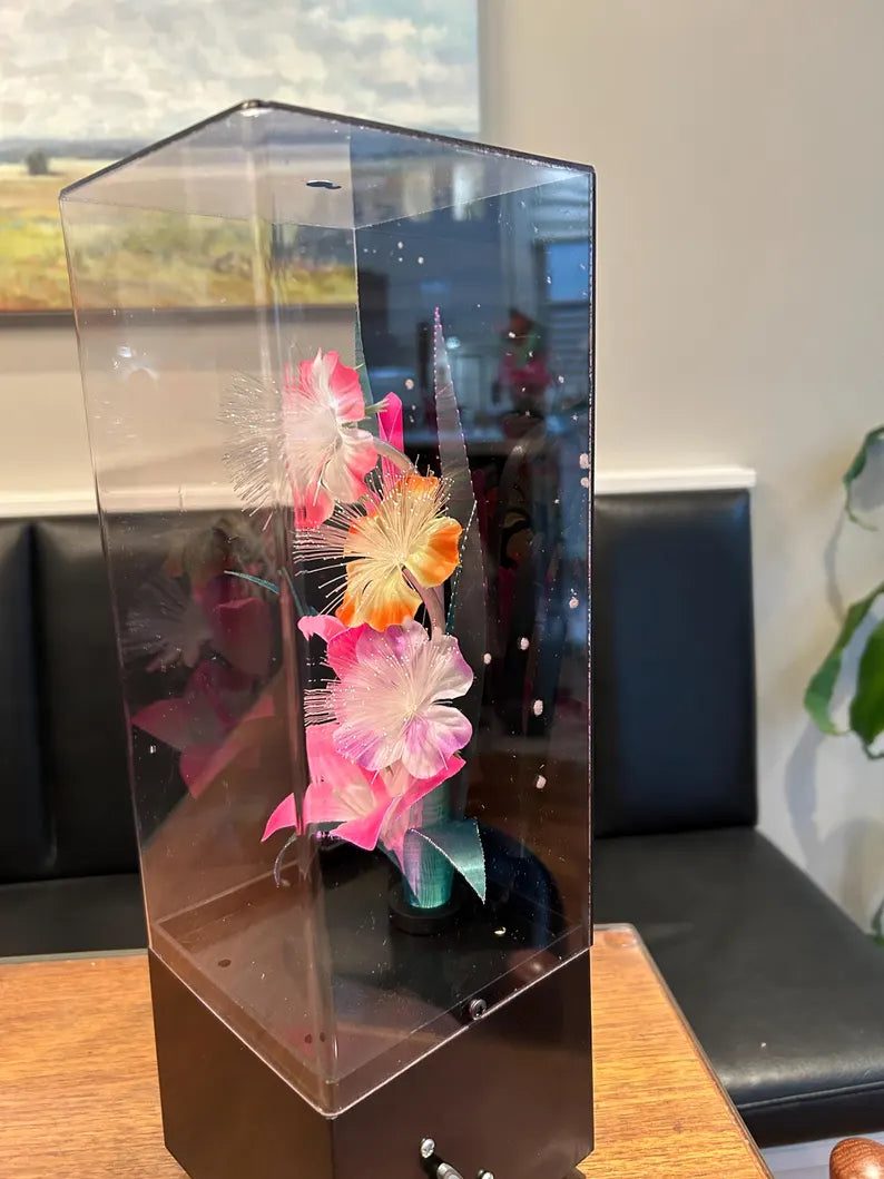 Vintage Fiber Optic Lamp floral lamp
