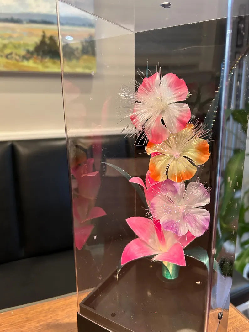 Vintage Fiber Optic Lamp floral lamp