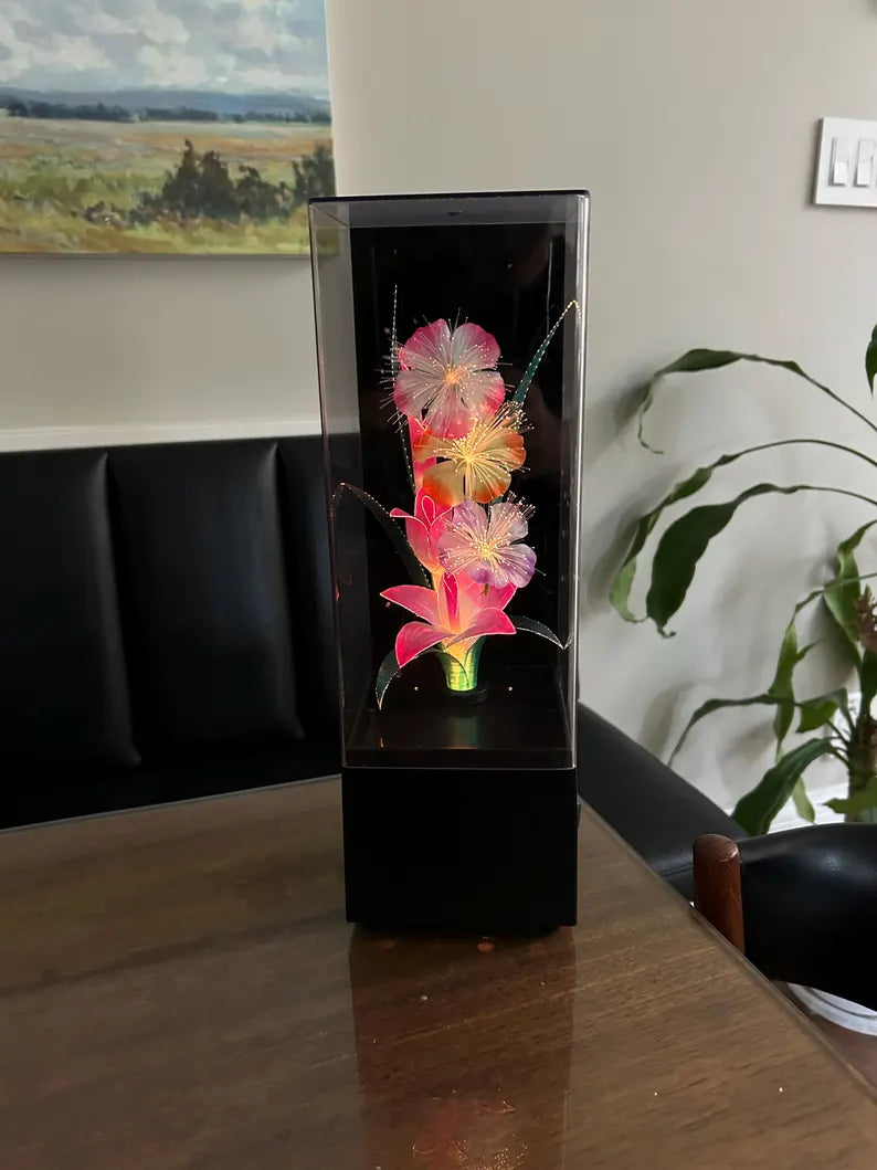 Vintage Fiber Optic Lamp floral lamp