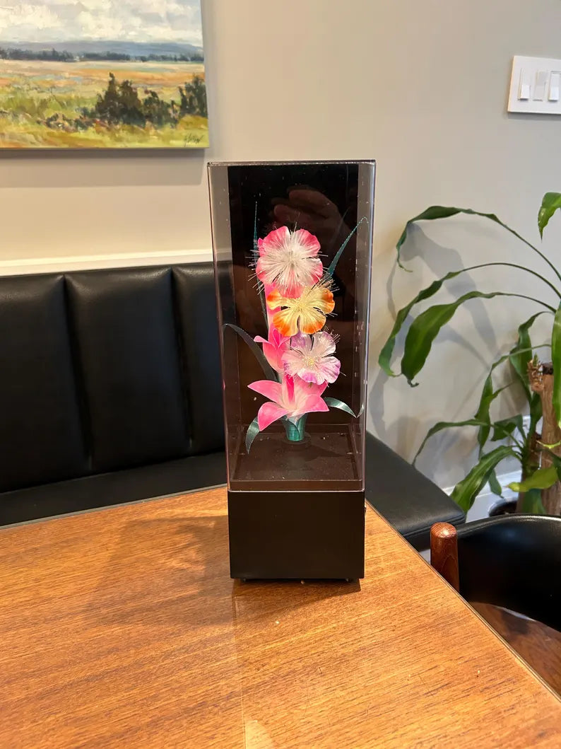 Vintage Fiber Optic Lamp floral lamp