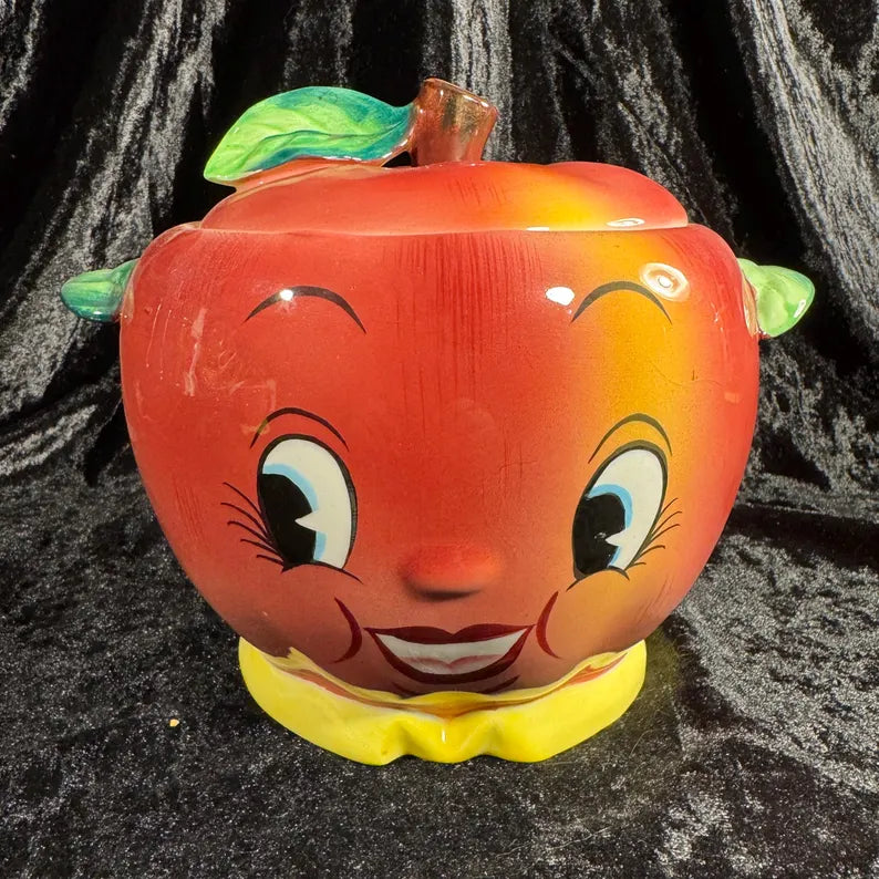 Smiling Apple Decorative Jar – A Familiar Kitchen Smile