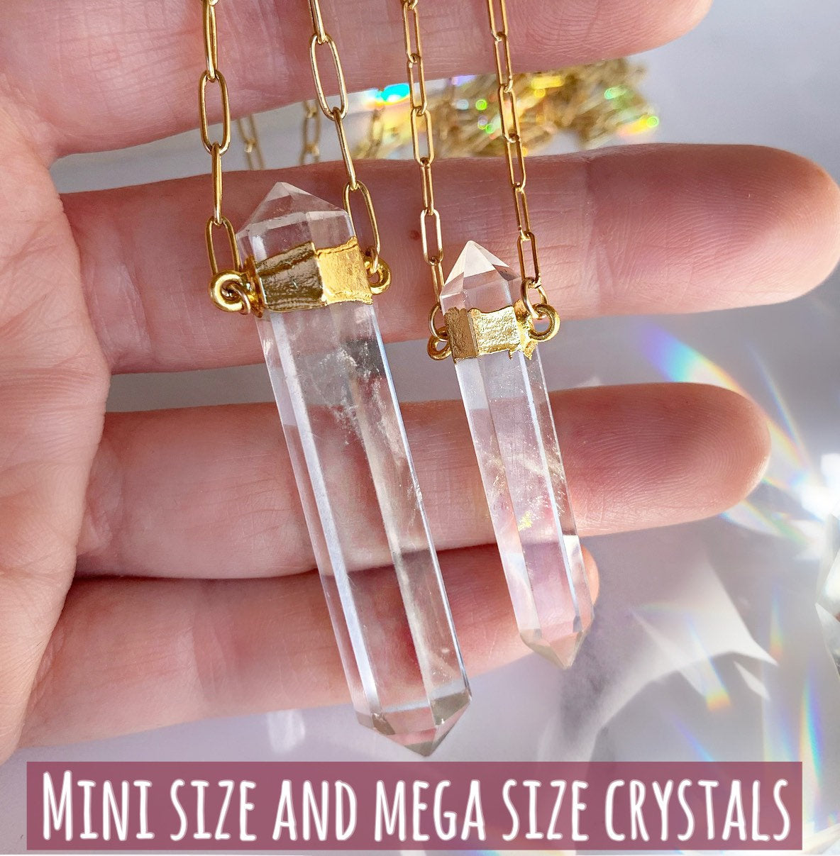 Double Terminated Amethyst Point Pendant in 14k Gold Filled or Sterling Silver