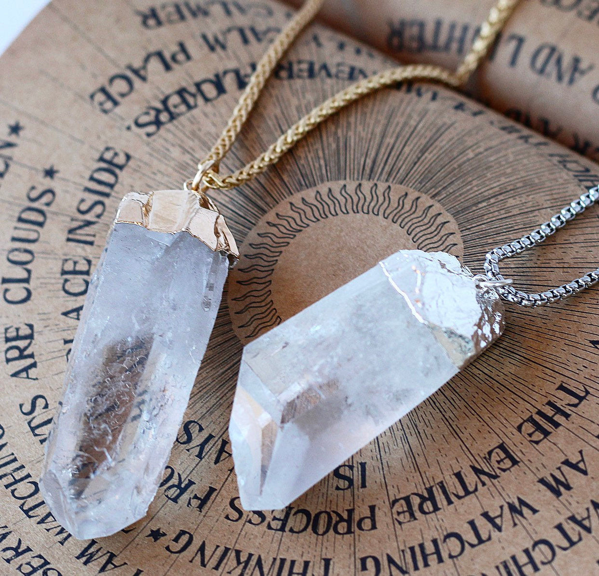 Extra Large Brazilian Crystal Quartz Pendant