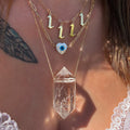 Extra Large Double Terminated Crystal Quartz Pendant