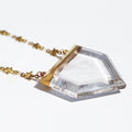 Stellar Guardian Crystal Amulet in Crystal Quartz on Gold or Silver Chain