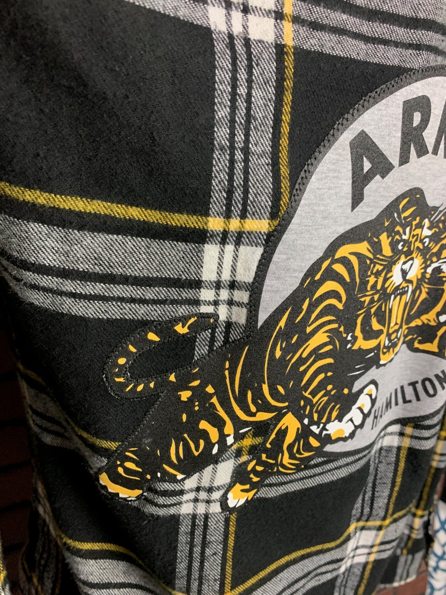 Arkells X Ti Cats Flannel Shirt Custom Rework Medium