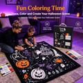 👻Halloween DIY Coloring Blanket with Free 24 Markers🎁Perfect Gift For Family & Friends