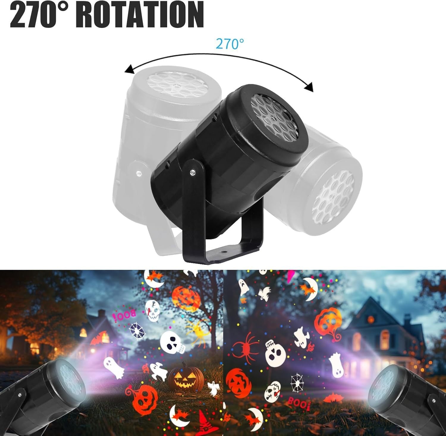 Halloween Party Projection Light, Immersive Festival Ambient Decor Lamp