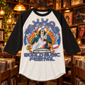1981 Houston Texxas Jam Retro 3/4-Sleeve Raglan — Astrodome - front