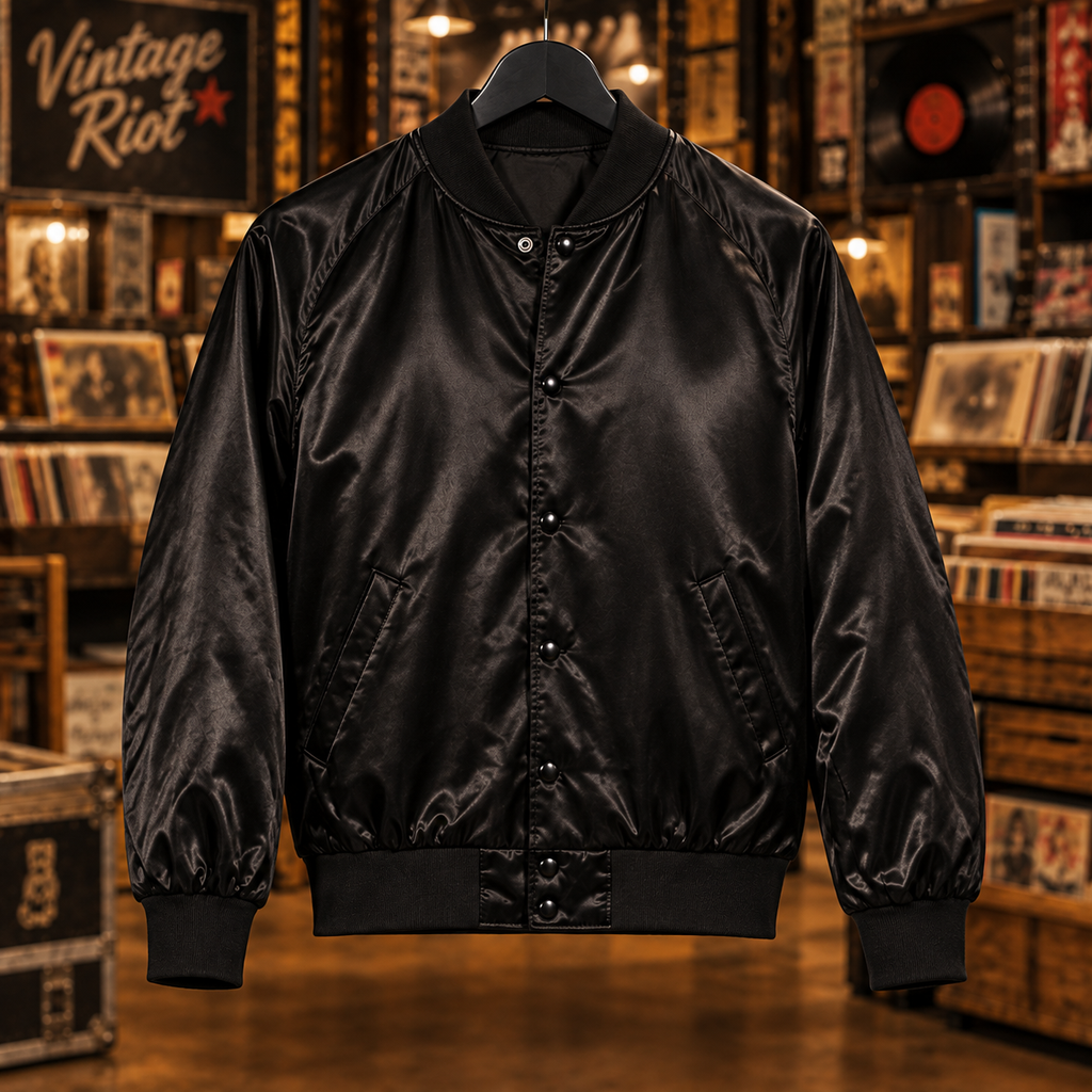 1985 Live Aid Retro Concert Jacket — Black — front view