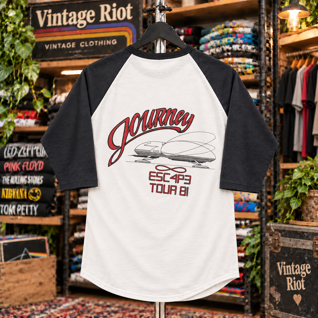 Journey Escape Tour ’81 Retro Raglan Shirt — back view