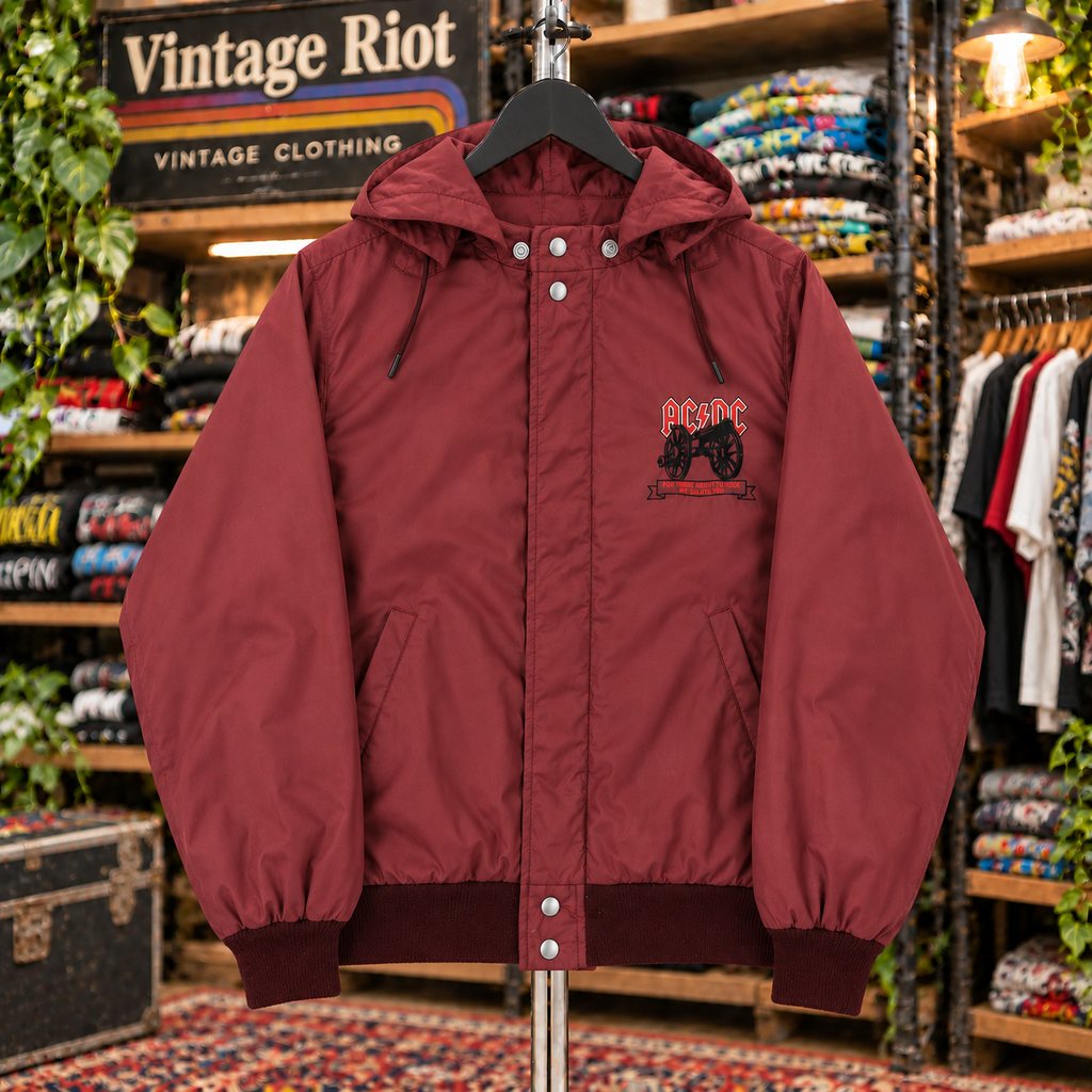 AC/DC For Those About to Rock Retro Hooded Jacket — front view
