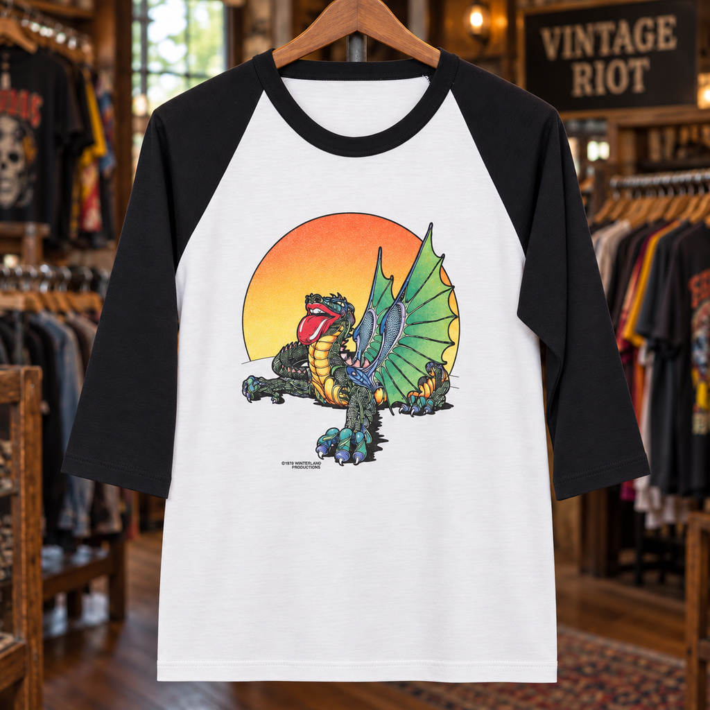 1978 Rolling Stones Happy Birthday Mick Retro Raglan front
