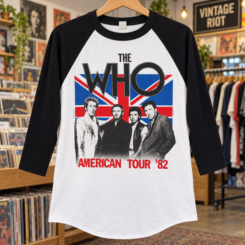 1982 The Who American Tour Reproduction Raglan Shirt - front