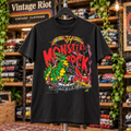 1988 Texxas Jam Monsters of Rock Retro T-Shirt — Black — front view