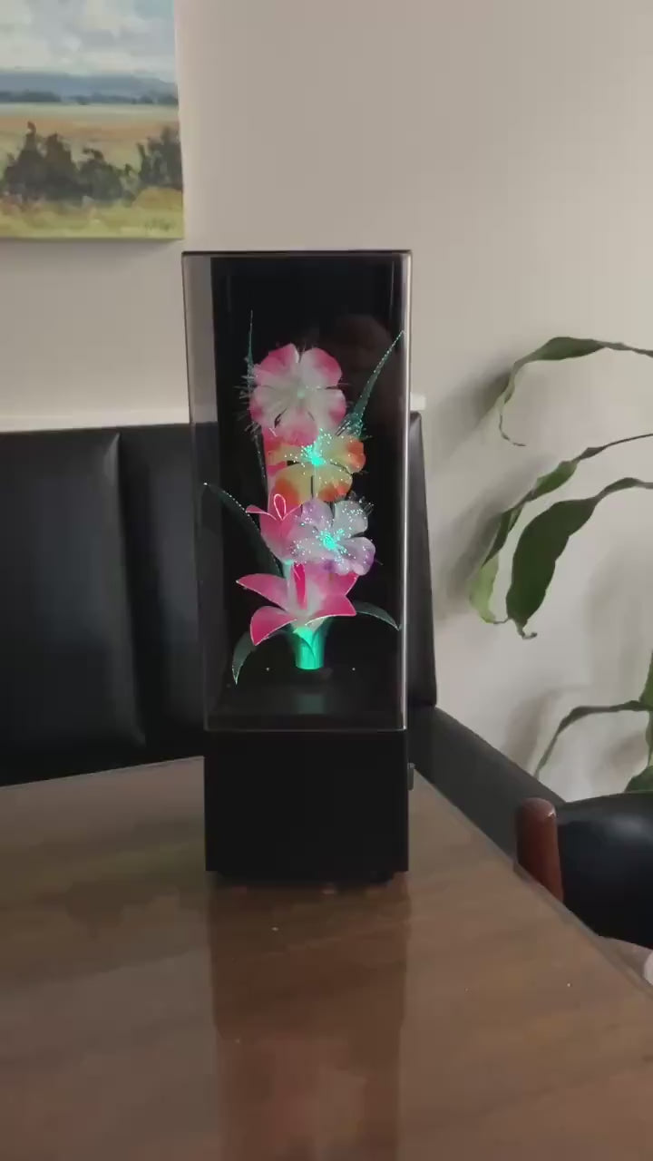 Vintage Fiber Optic Lamp floral lamp